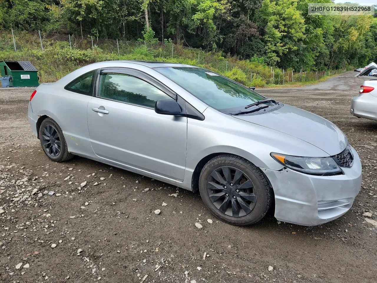 2009 HONDA CIVIC VIN 2HGFG12839H522968 — фото 4