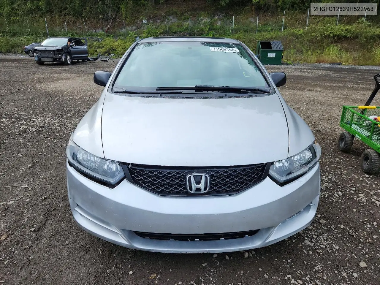 2009 HONDA CIVIC VIN 2HGFG12839H522968 — фото 5