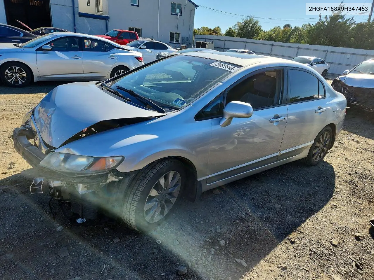 HONDA CIVIC 2009, VIN 2HGFA168X9H347453