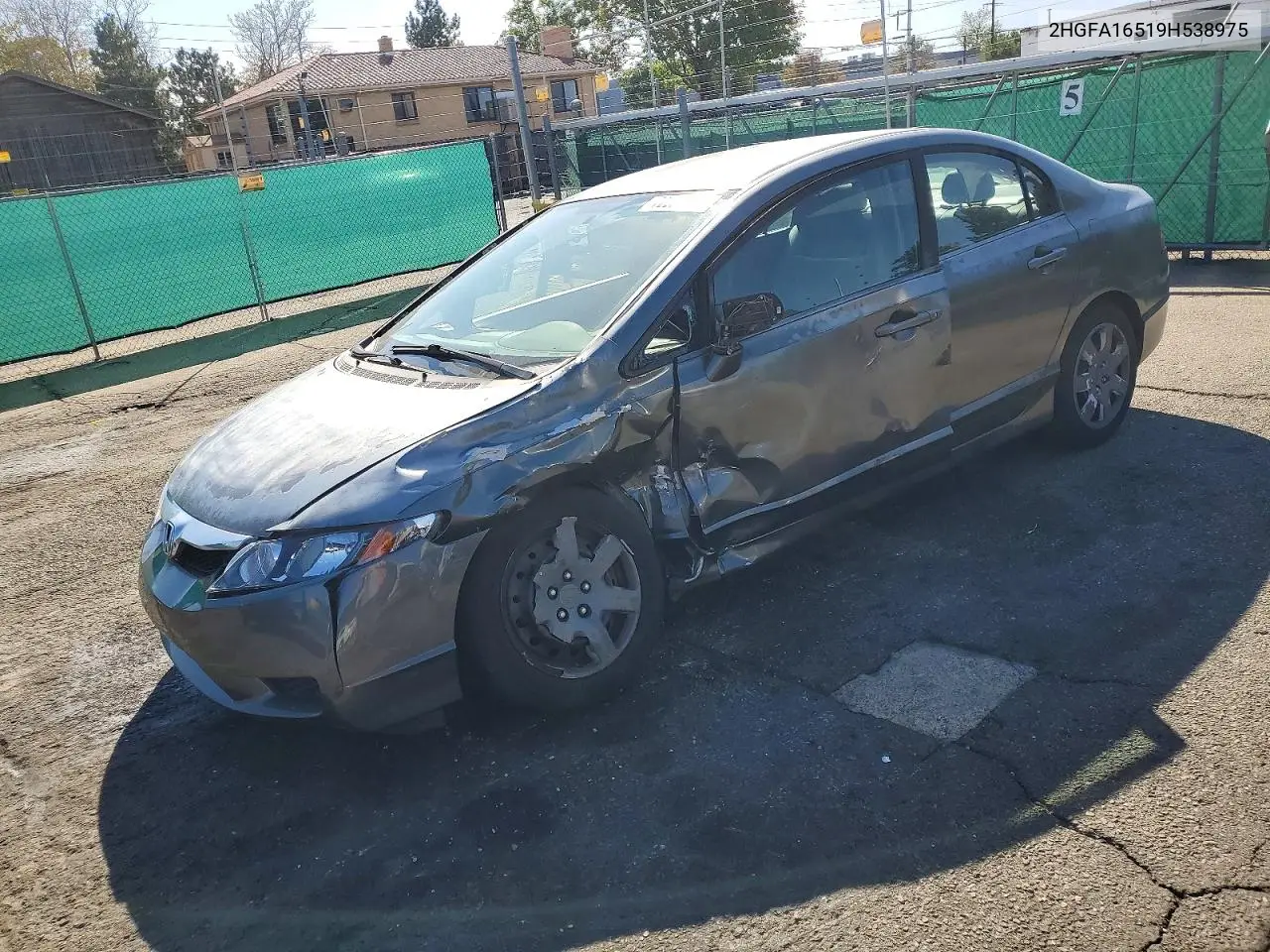 HONDA CIVIC 2009, VIN 2HGFA16519H538975