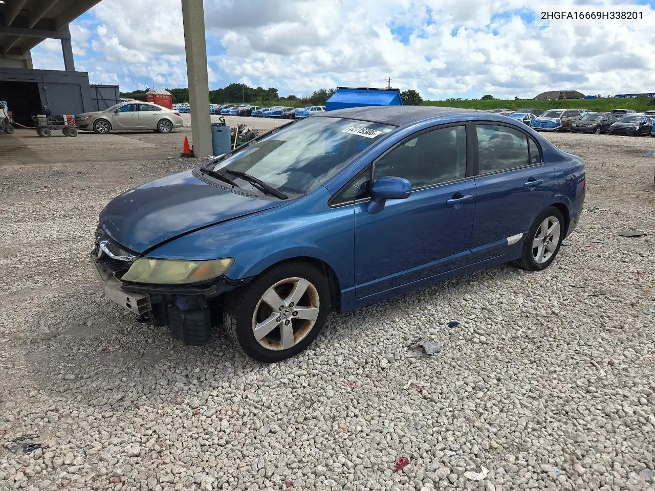 2009 HONDA CIVIC VIN 2HGFA16669H338201 — фото 3
