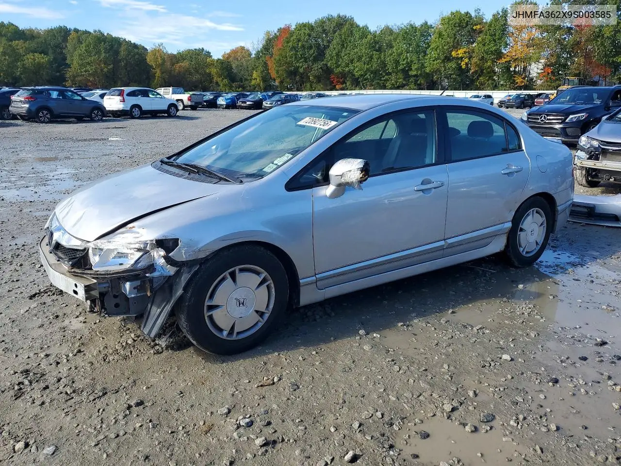 HONDA CIVIC 2009, VIN JHMFA362X9S003585