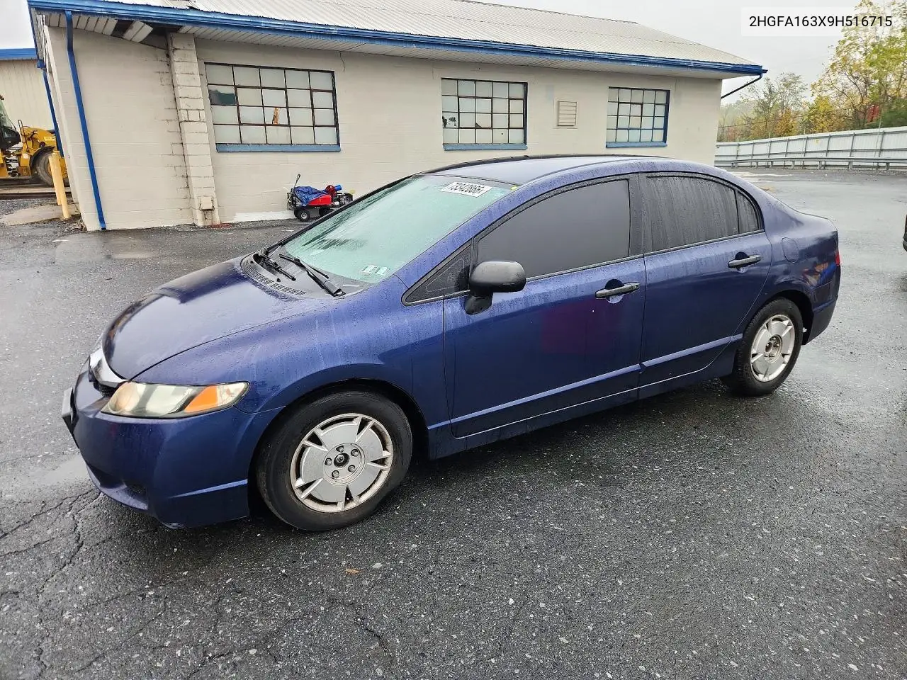 HONDA CIVIC 2009, VIN 2HGFA163X9H516715