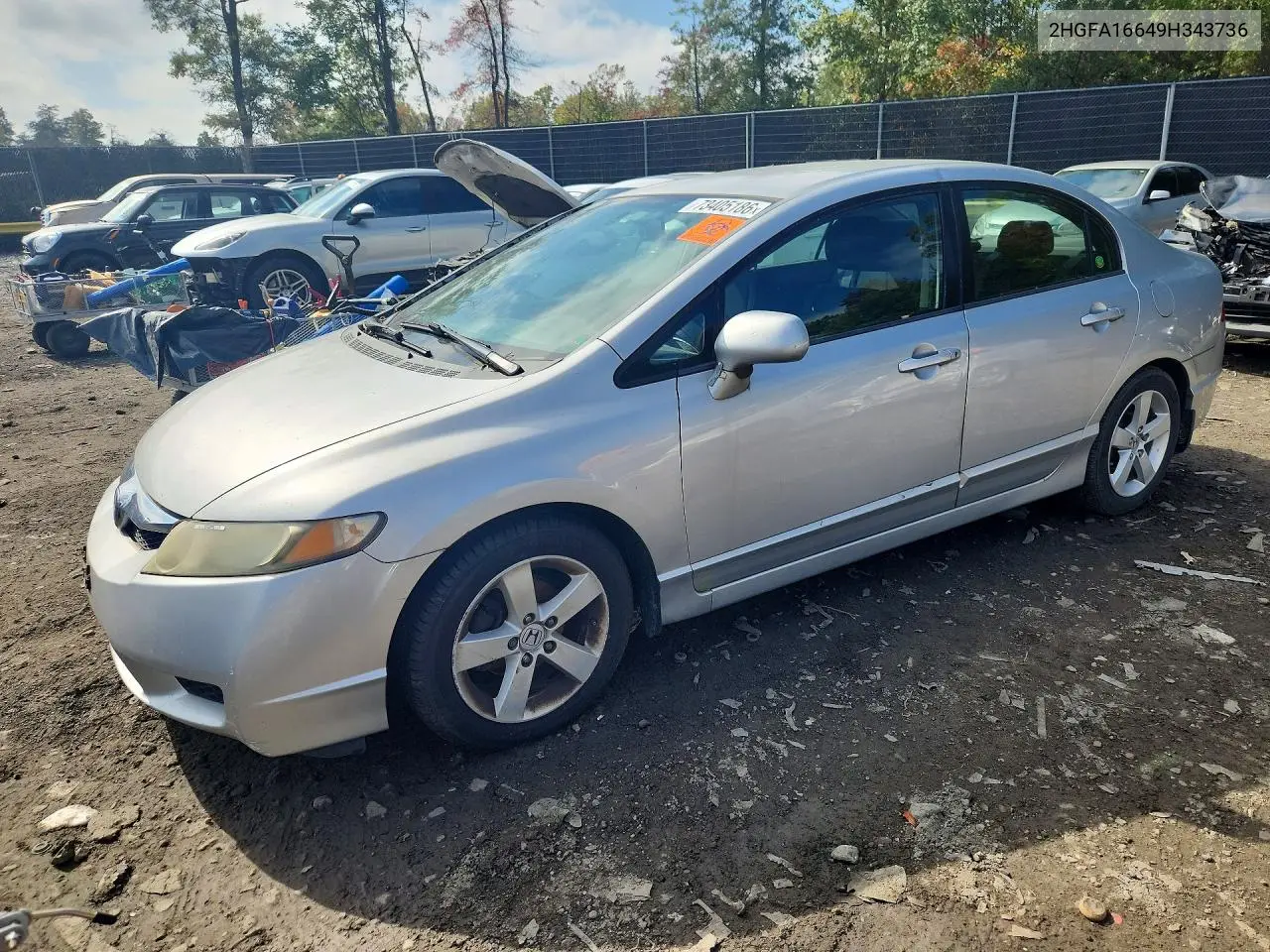HONDA CIVIC 2009, VIN 2HGFA16649H343736