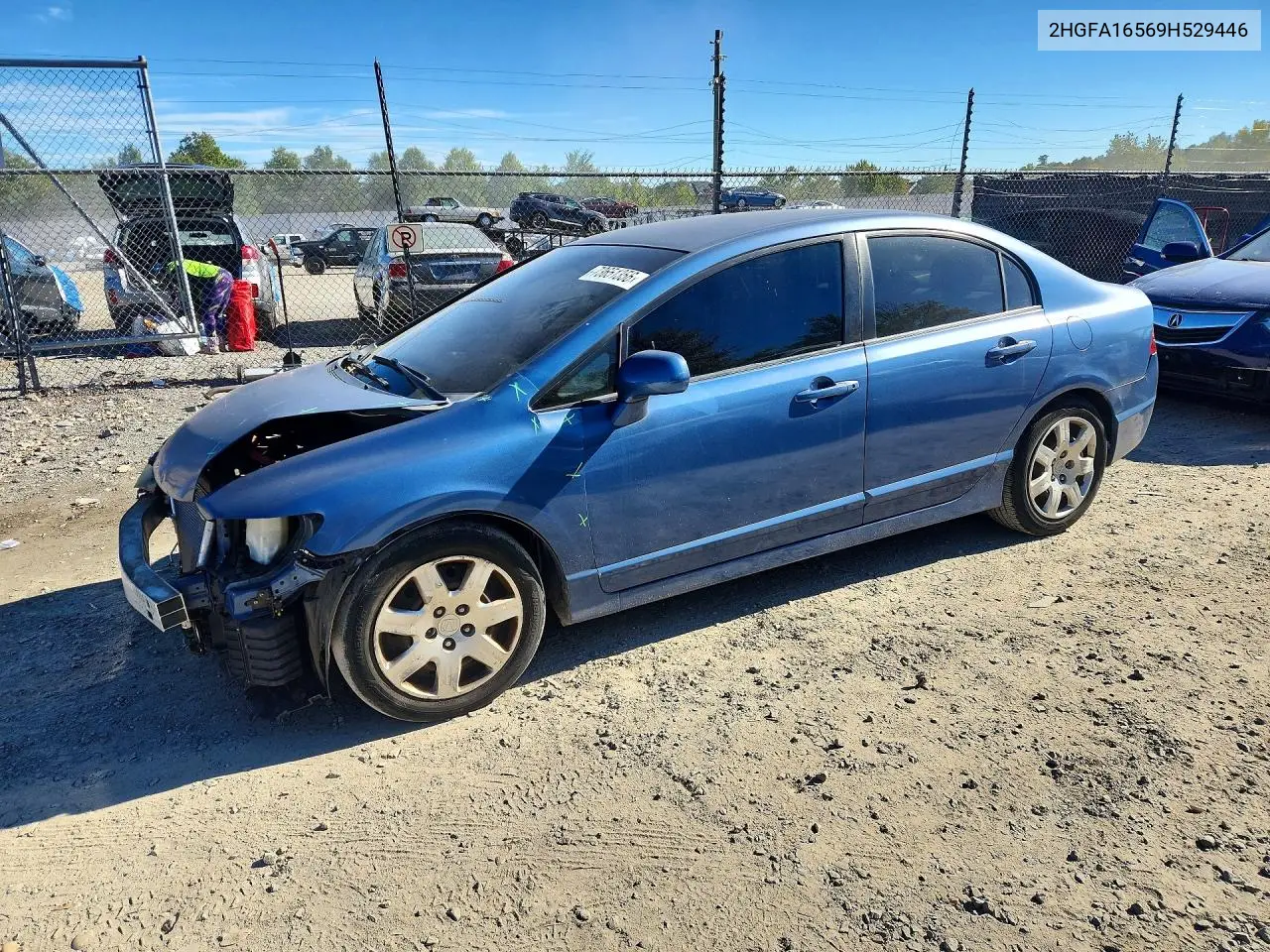 HONDA CIVIC 2009, VIN 2HGFA16569H529446