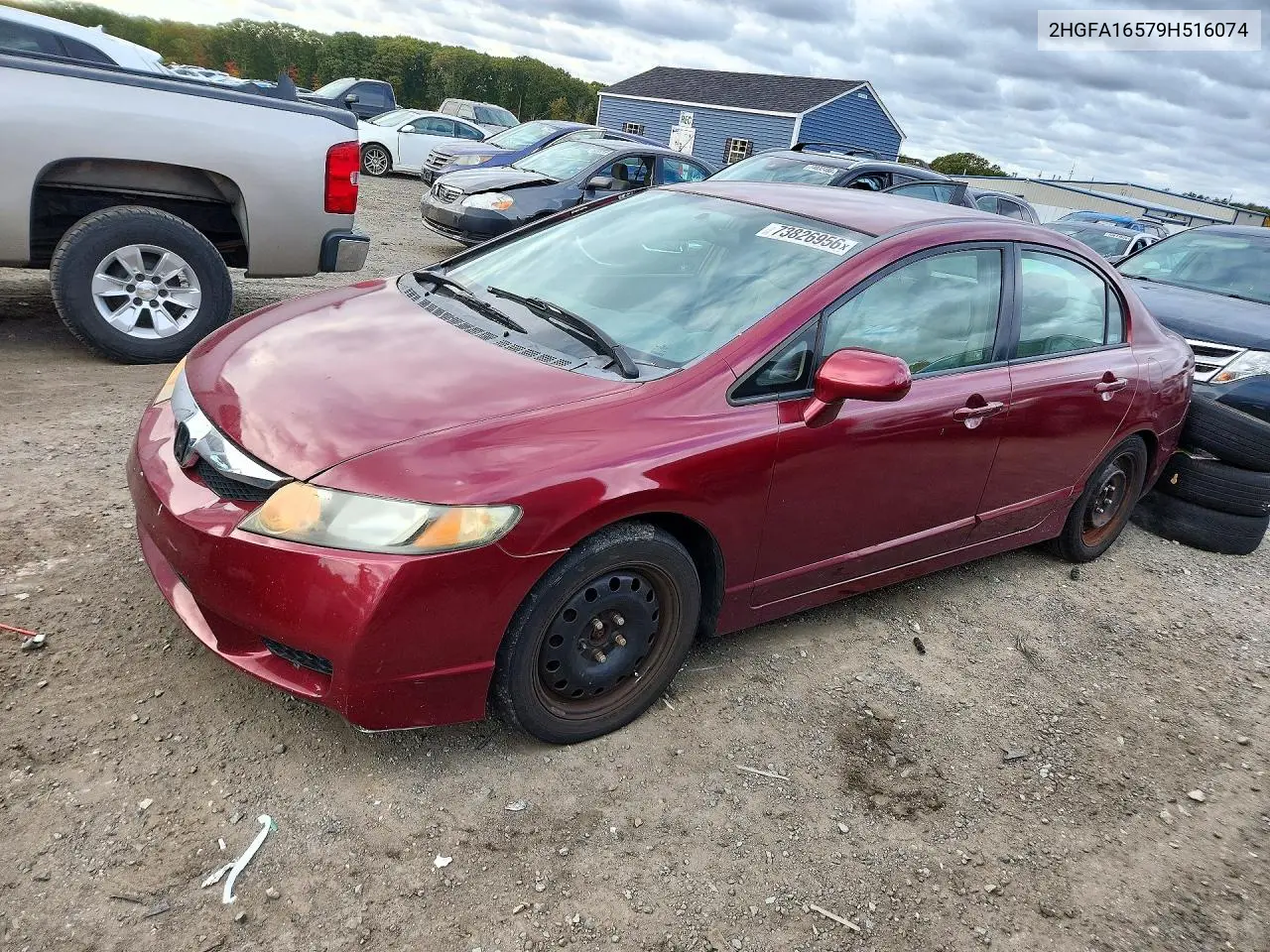 HONDA CIVIC 2009, VIN 2HGFA16579H516074