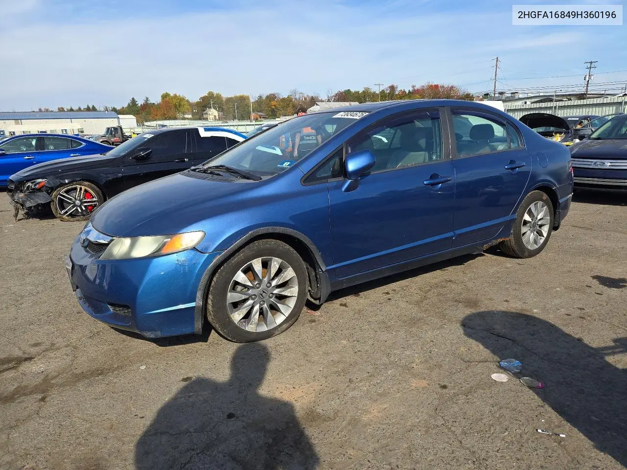 HONDA CIVIC 2009, VIN 2HGFA16849H360196