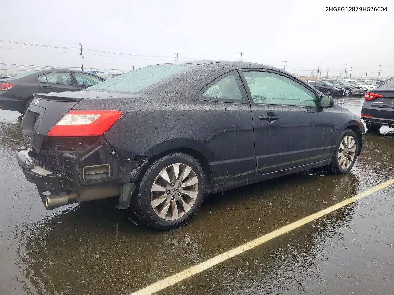2009 HONDA CIVIC VIN 2HGFG12879H526604 — фото 3