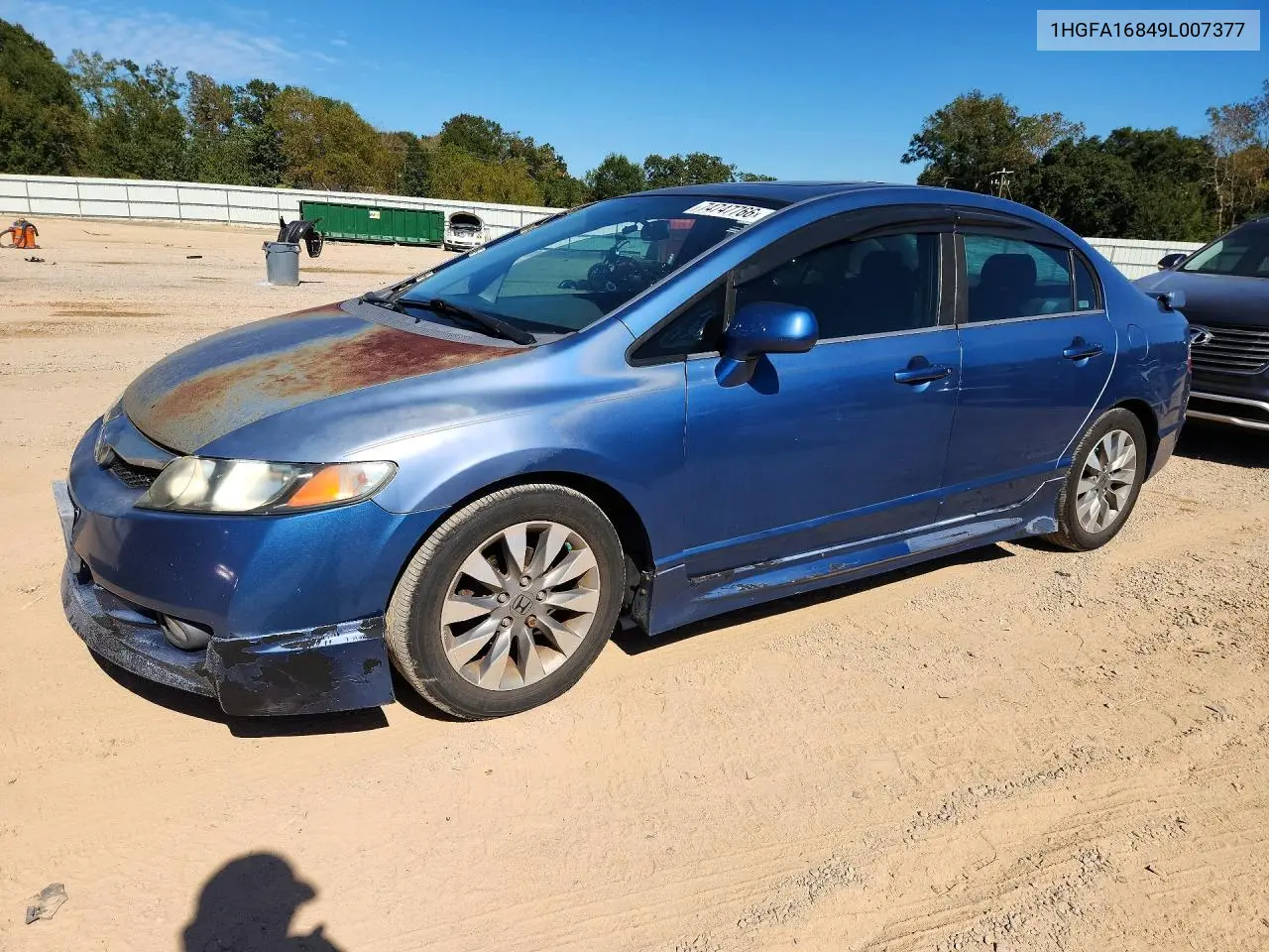 HONDA CIVIC 2009, VIN 1HGFA16849L007377