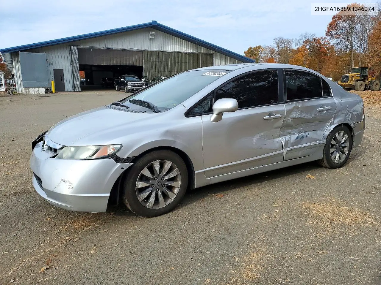 HONDA CIVIC 2009, VIN 2HGFA16889H346074
