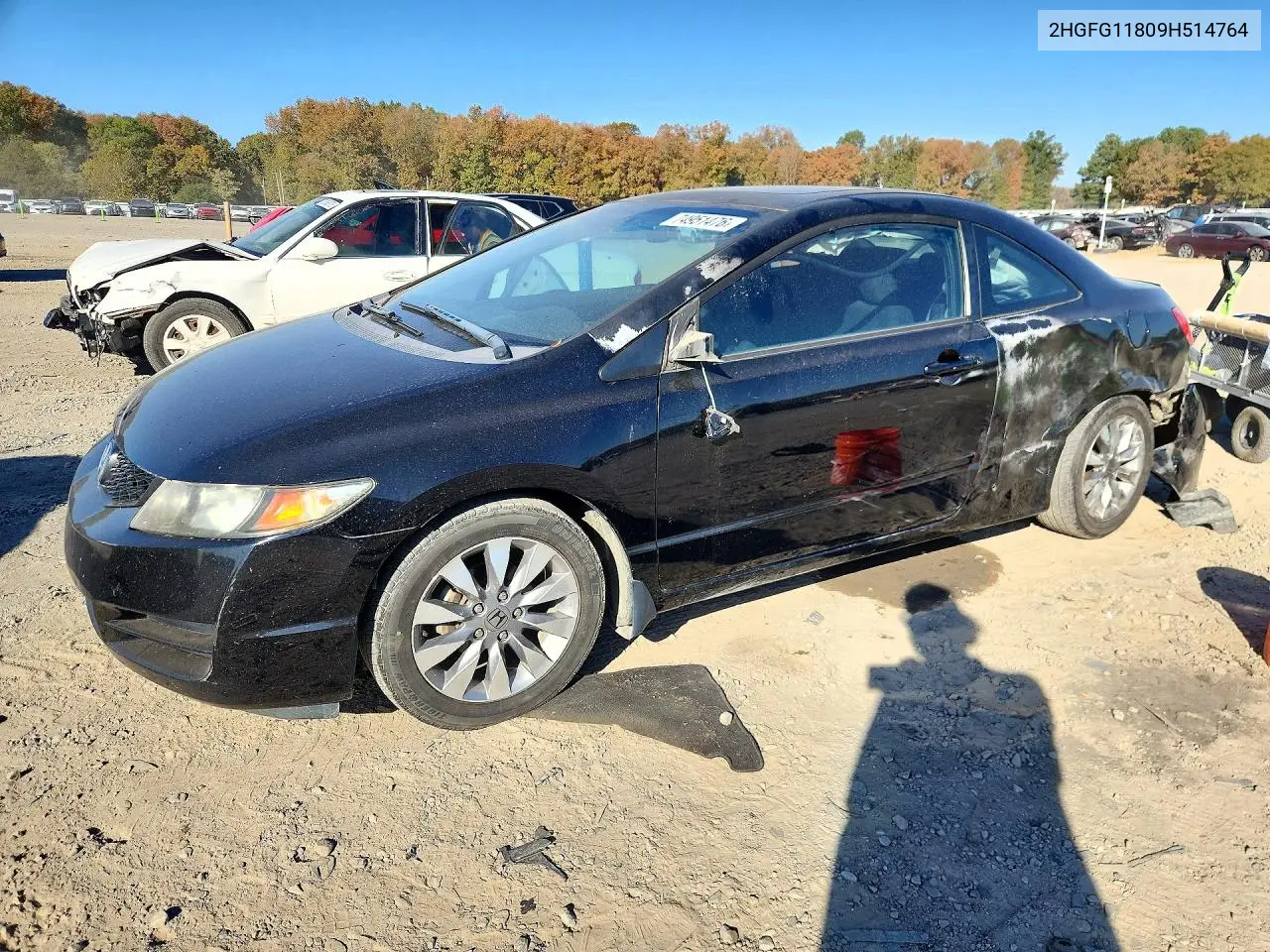 HONDA CIVIC 2009, VIN 2HGFG11809H514764