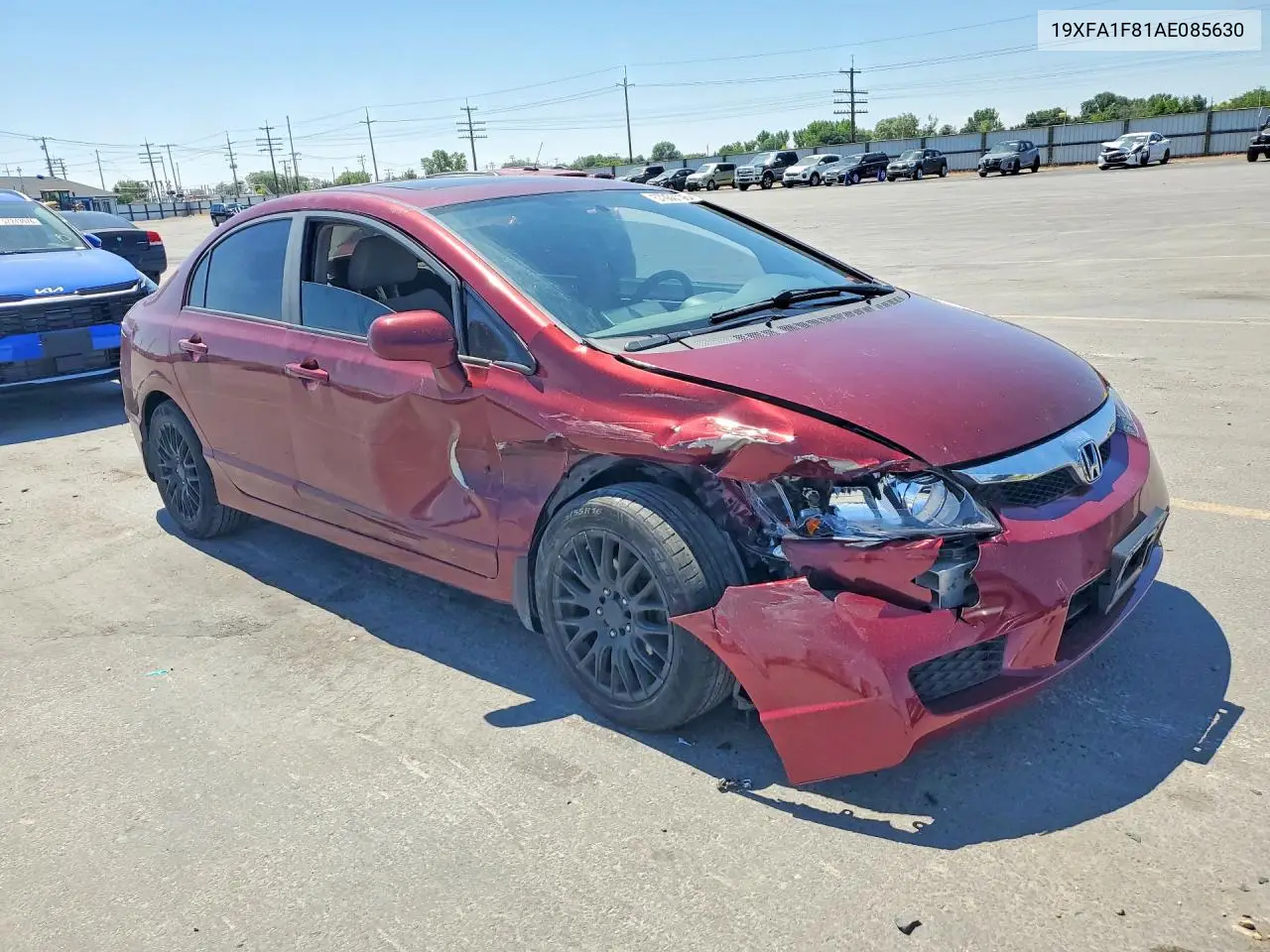 2010 HONDA CIVIC VIN 19XFA1F81AE085630 — фото 4