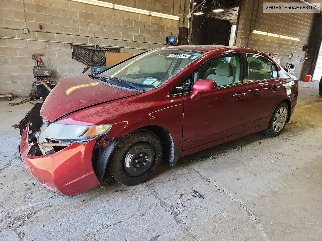 HONDA CIVIC 2010, VIN 2HGFA1F50AH583104