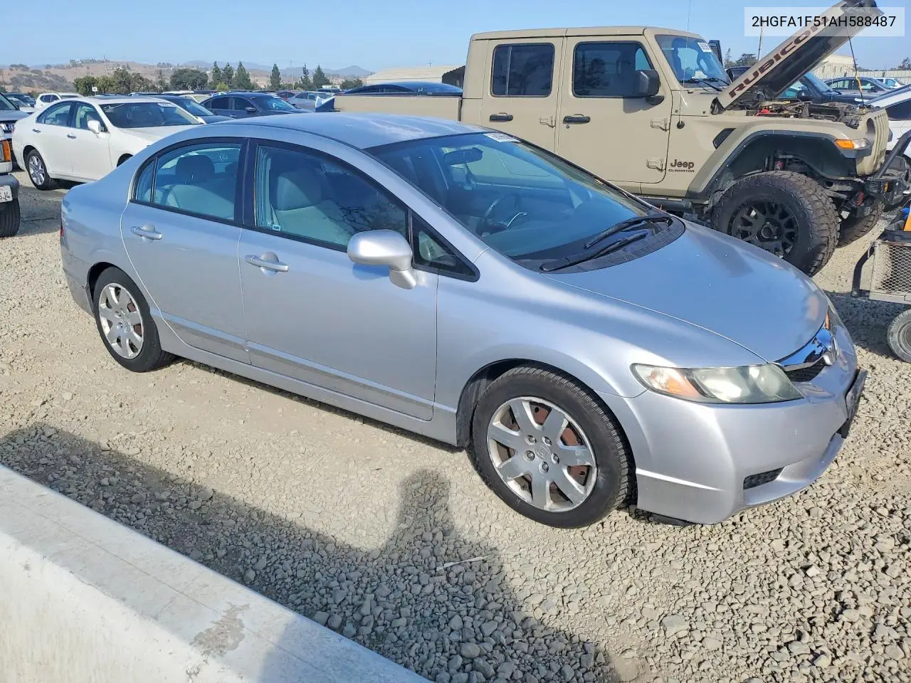 2010 HONDA CIVIC VIN 2HGFA1F51AH588487 — фото 4