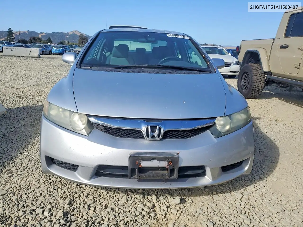2010 HONDA CIVIC VIN 2HGFA1F51AH588487 — фото 5