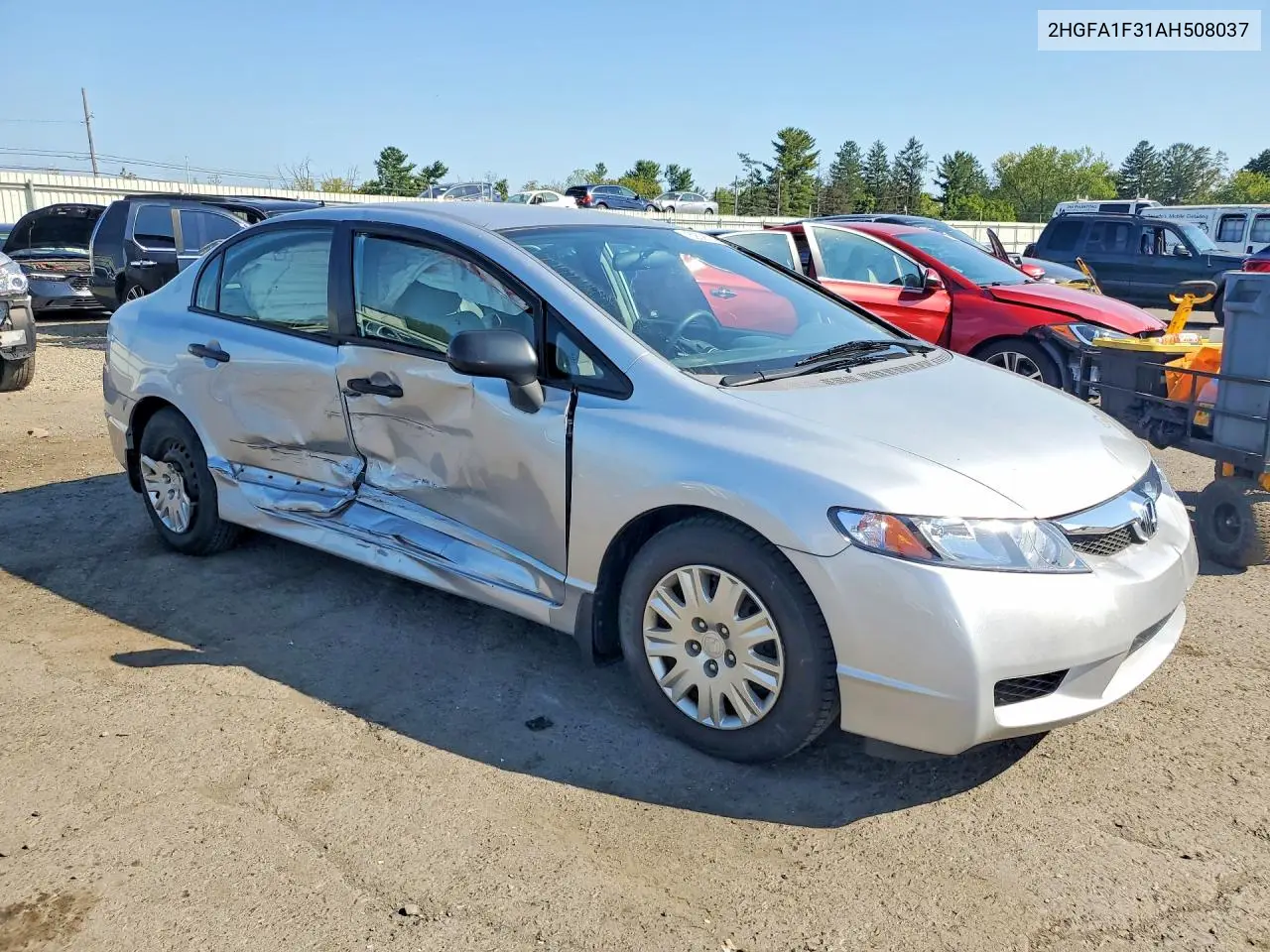 2010 HONDA CIVIC VIN 2HGFA1F31AH508037 — фото 4