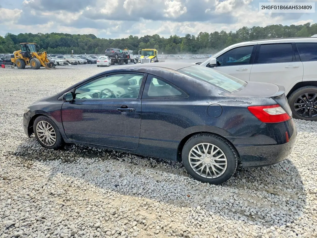 2010 HONDA CIVIC VIN 2HGFG1B66AH534809 — фото 2