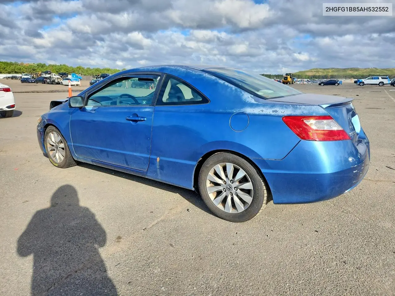 2010 HONDA CIVIC VIN 2HGFG1B85AH532552 — фото 2