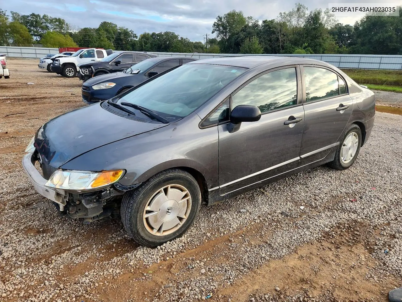 HONDA CIVIC 2010, VIN 2HGFA1F43AH023035