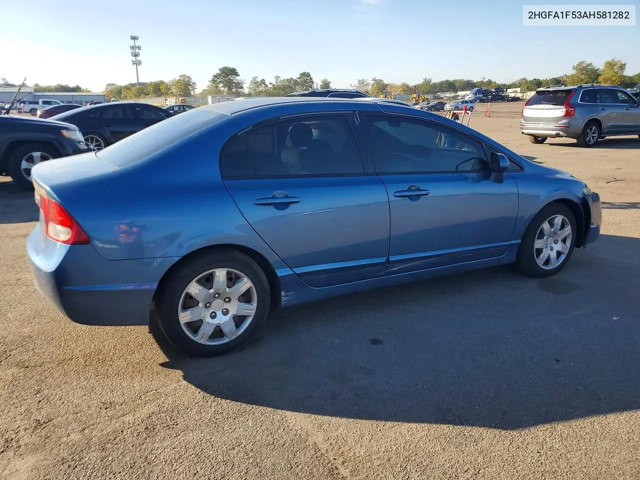 2010 HONDA CIVIC VIN 2HGFA1F53AH581282 — фото 3