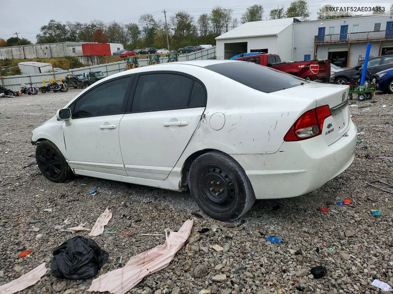 2010 HONDA CIVIC VIN 19XFA1F52AE034353 — фото 2