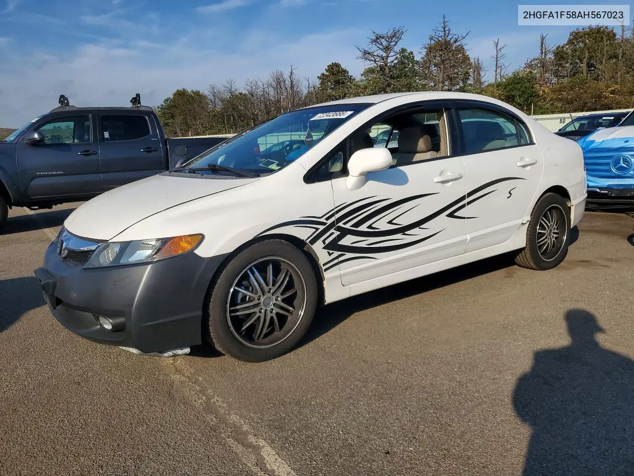HONDA CIVIC 2010, VIN 2HGFA1F58AH567023