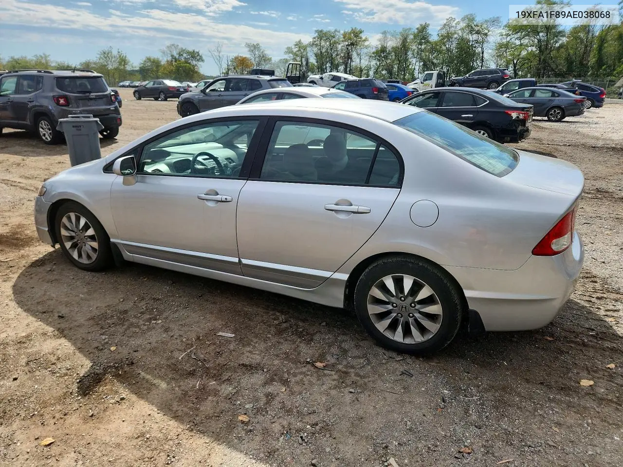 2010 HONDA CIVIC VIN 19XFA1F89AE038068 — фото 2