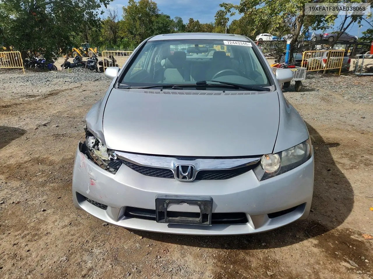 2010 HONDA CIVIC VIN 19XFA1F89AE038068 — фото 5