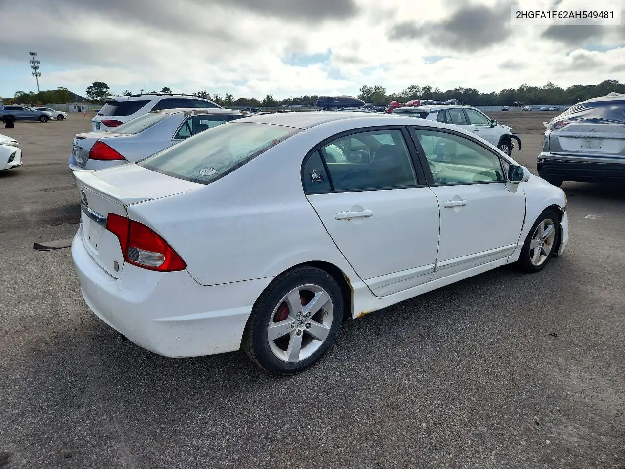 2010 HONDA CIVIC VIN 2HGFA1F62AH549481 — фото 3