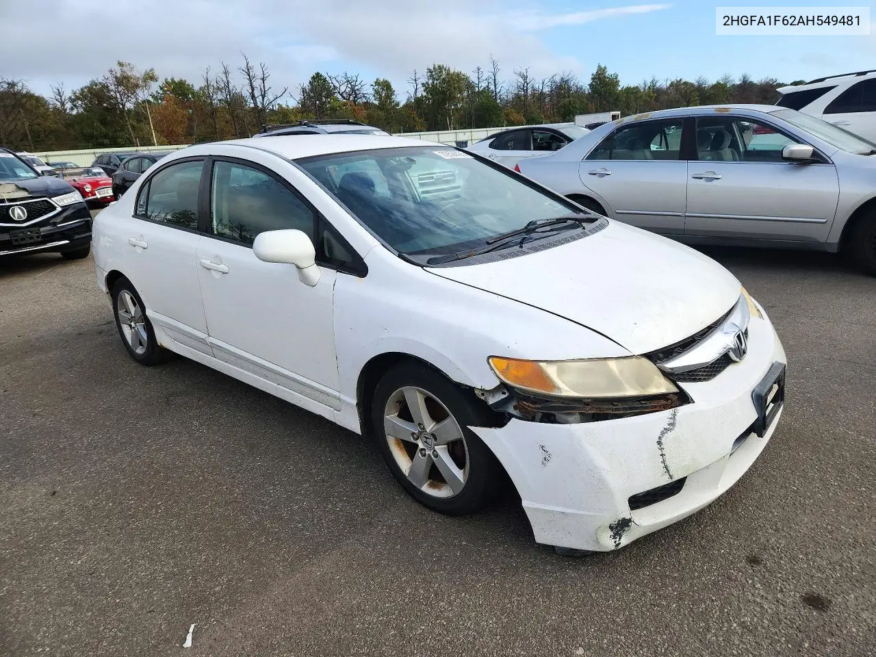 2010 HONDA CIVIC VIN 2HGFA1F62AH549481 — фото 4