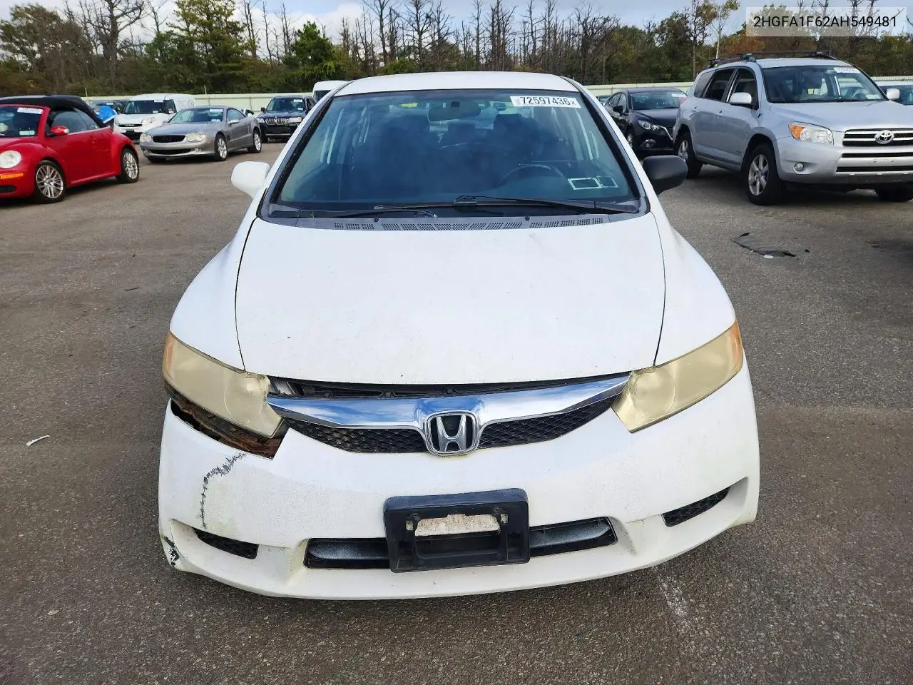 2010 HONDA CIVIC VIN 2HGFA1F62AH549481 — фото 5