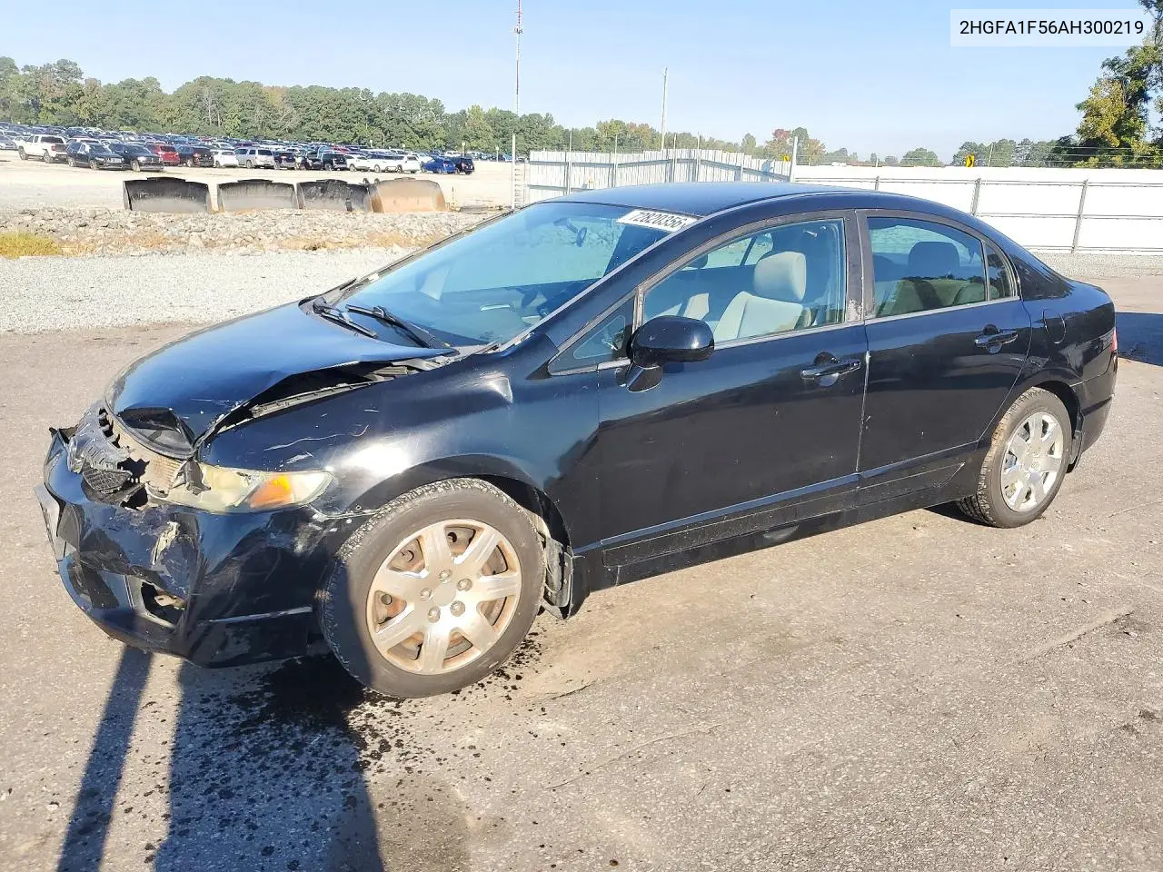 HONDA CIVIC 2010, VIN 2HGFA1F56AH300219