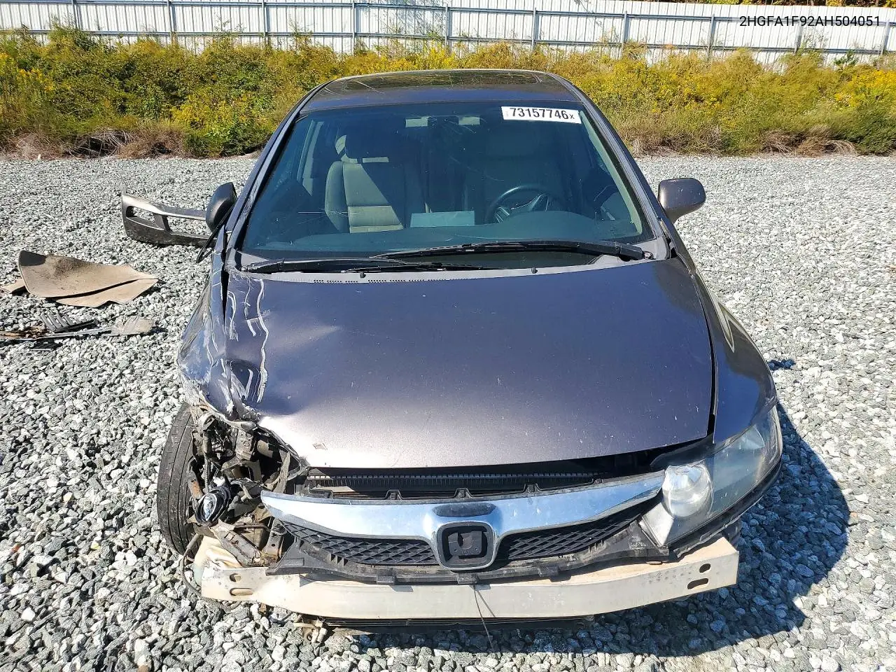 2010 HONDA CIVIC VIN 2HGFA1F92AH504051 — фото 5