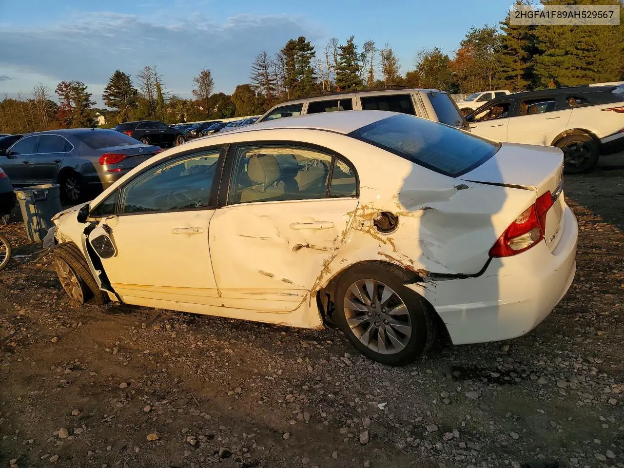 2010 HONDA CIVIC VIN 2HGFA1F89AH529567 — фото 2