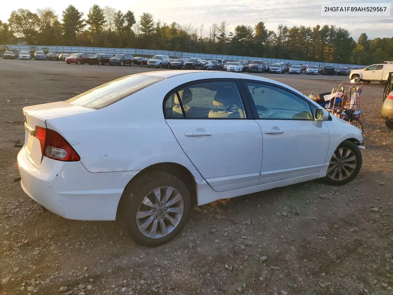 2010 HONDA CIVIC VIN 2HGFA1F89AH529567 — фото 3
