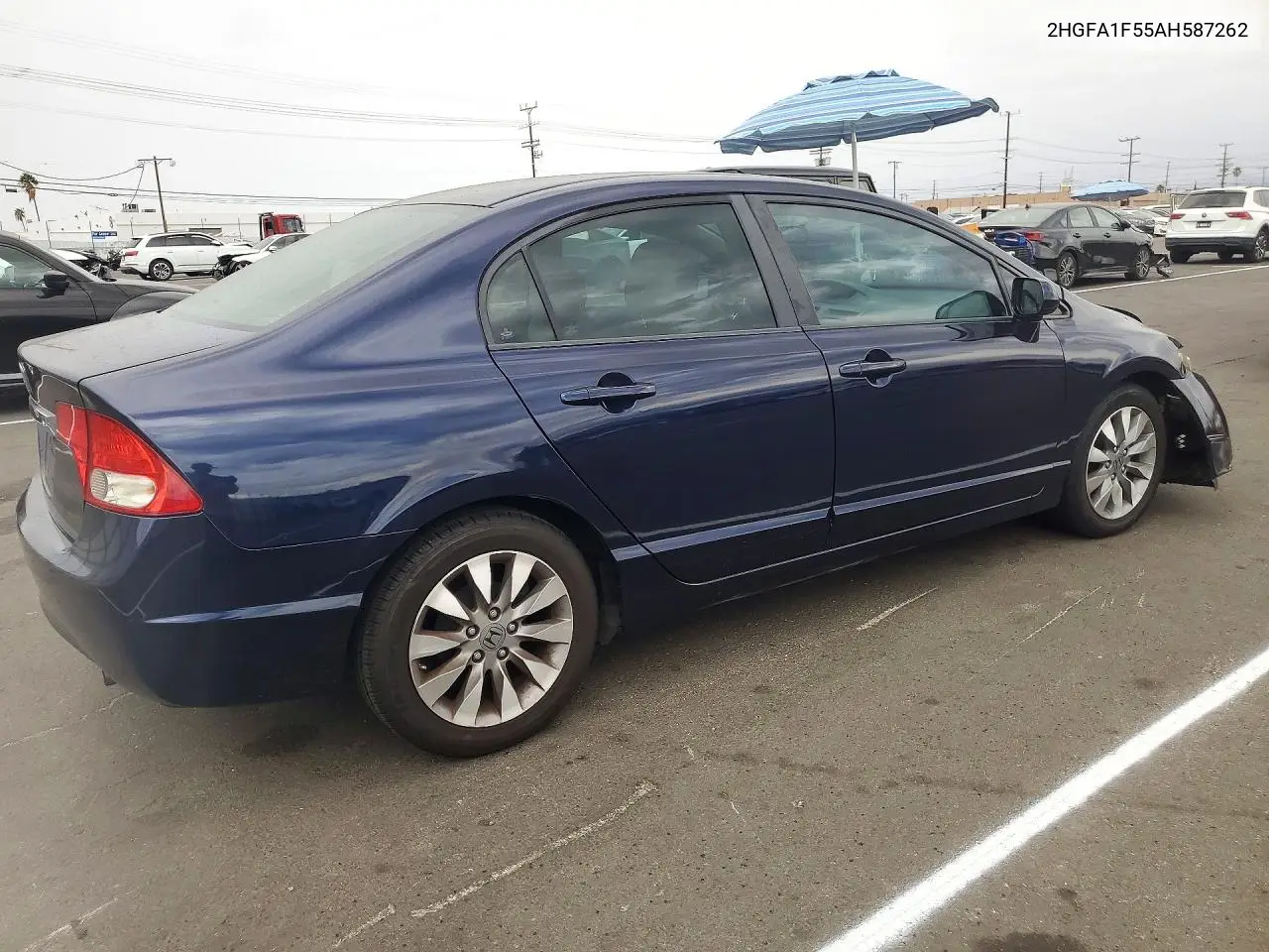2010 HONDA CIVIC VIN 2HGFA1F55AH587262 — фото 3