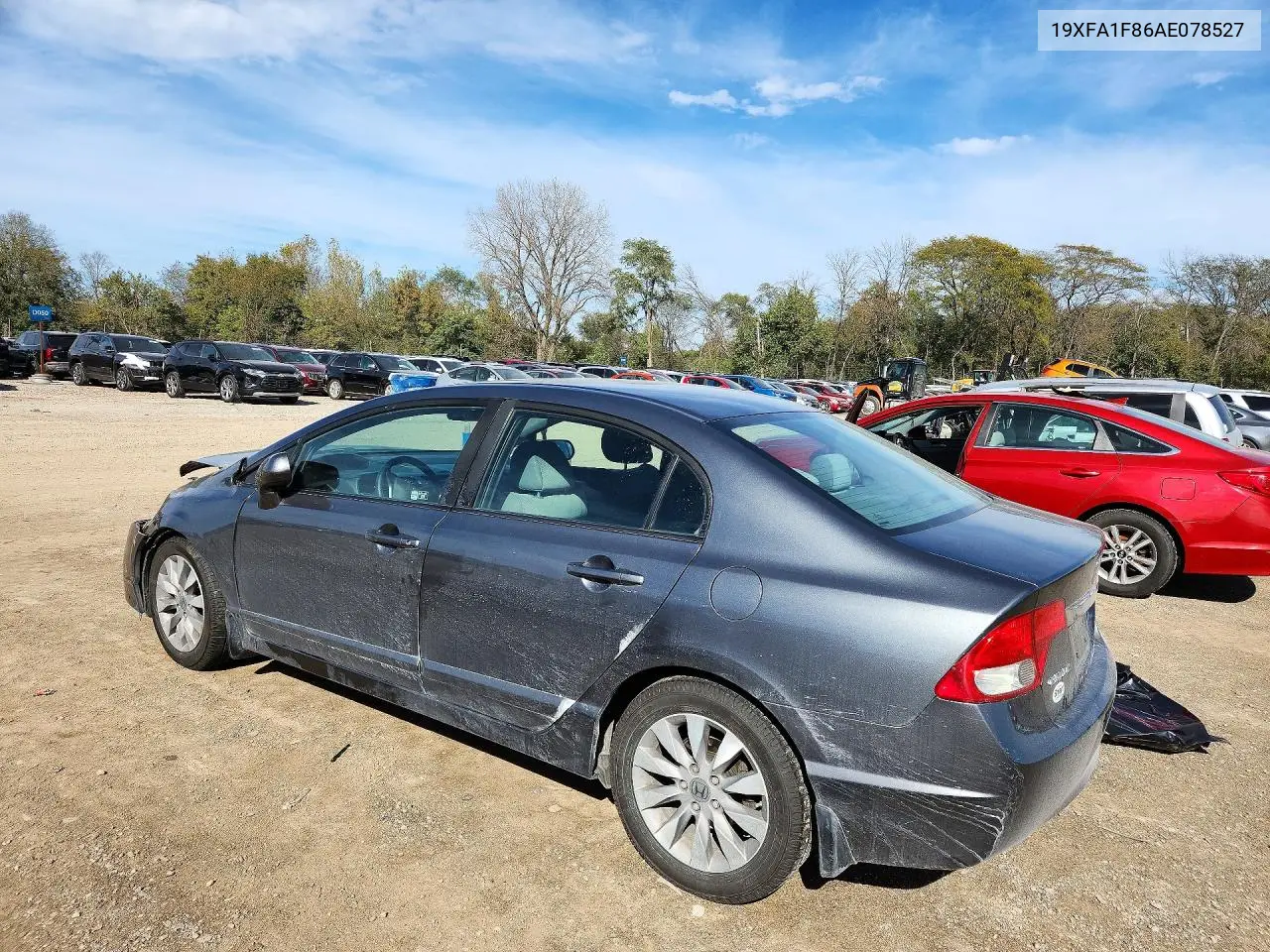 2010 HONDA CIVIC VIN 19XFA1F86AE078527 — фото 2