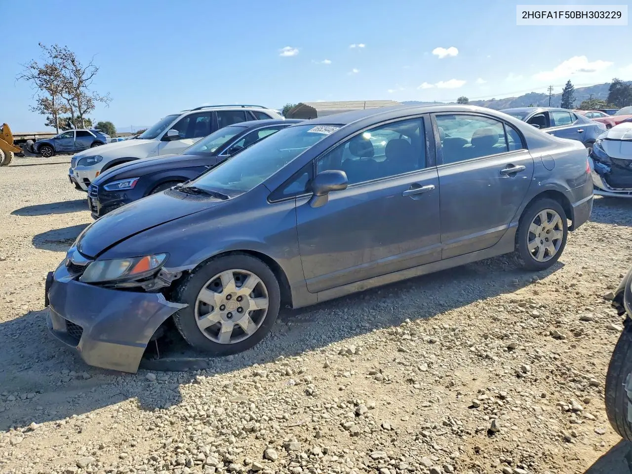 HONDA CIVIC 2011, VIN 2HGFA1F50BH303229