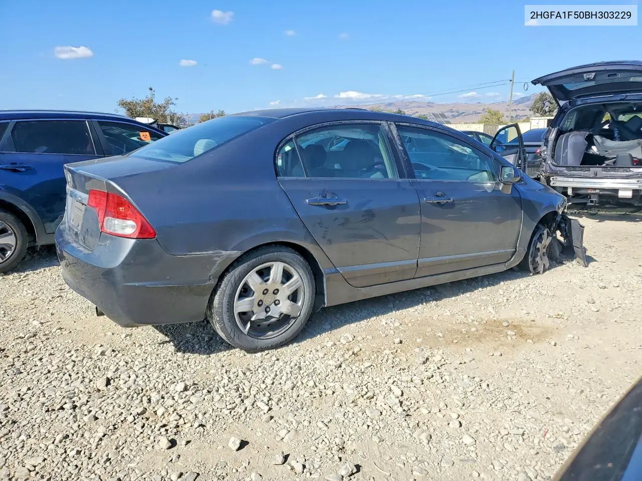 2011 HONDA CIVIC VIN 2HGFA1F50BH303229 — фото 3