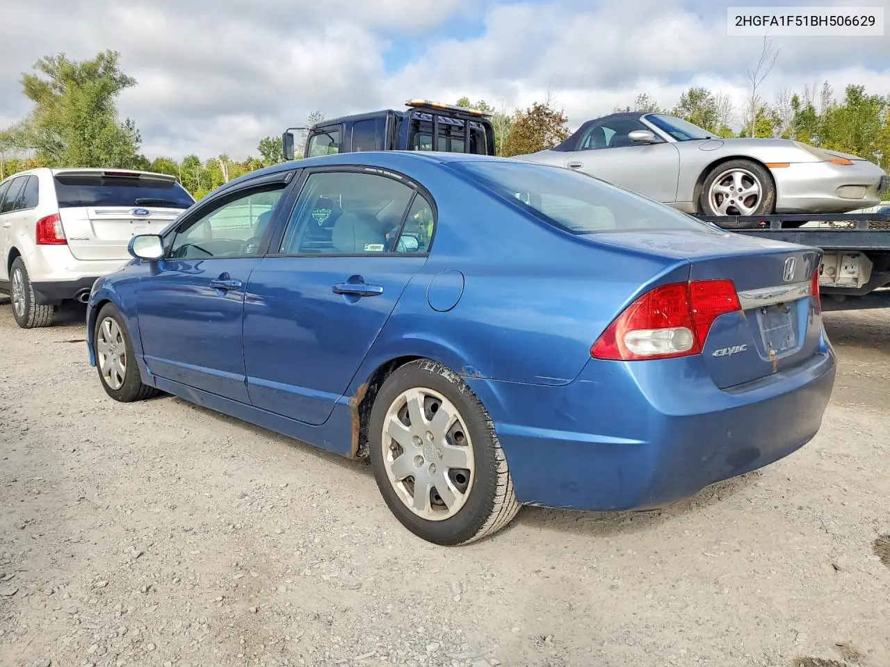 2011 HONDA CIVIC VIN 2HGFA1F51BH506629 — фото 3