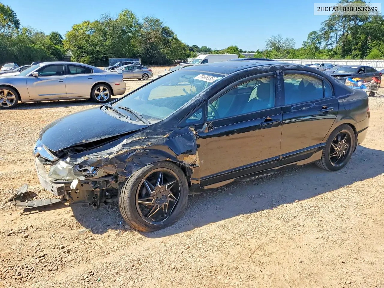HONDA CIVIC 2011, VIN 2HGFA1F88BH539699