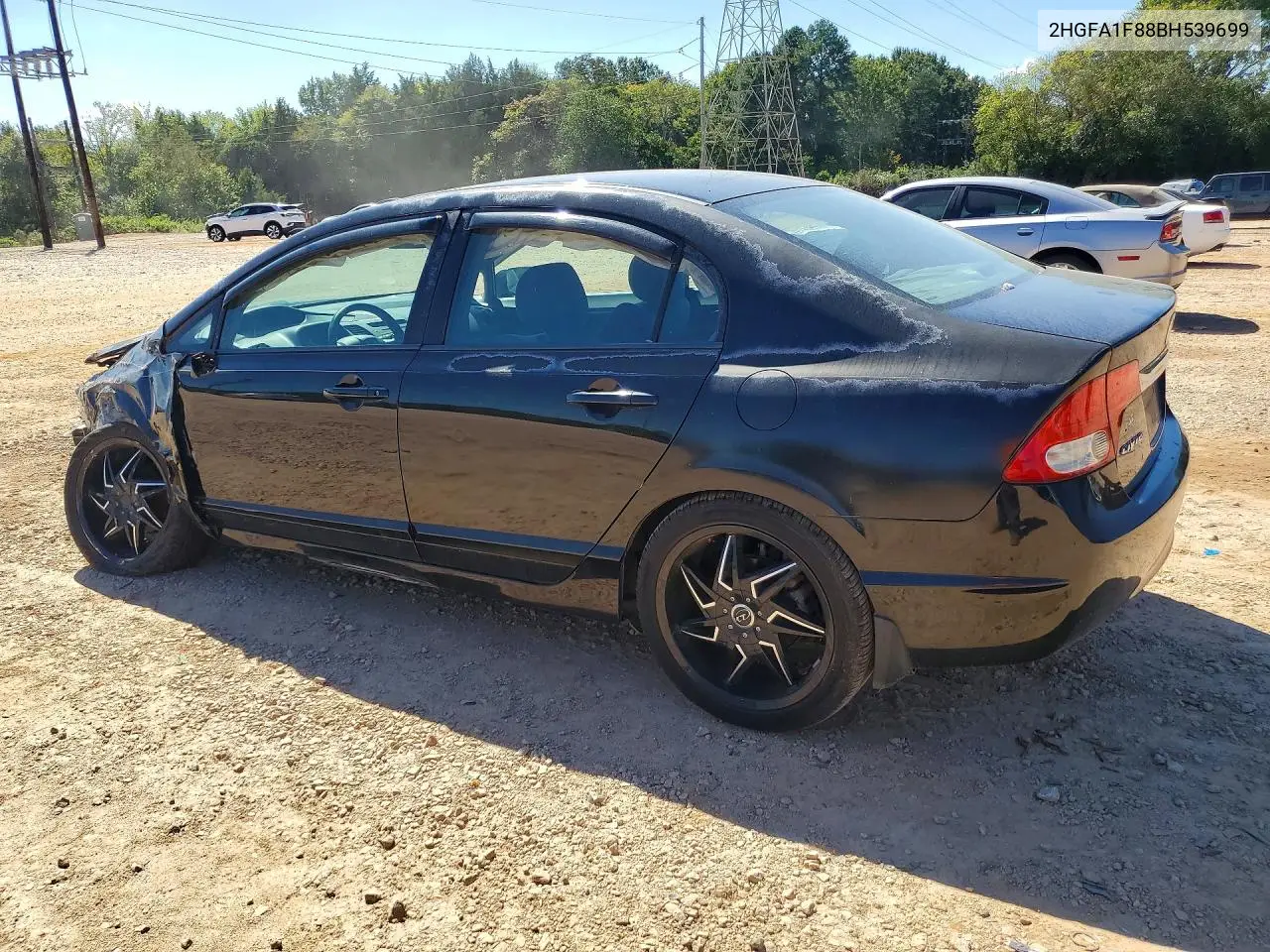2011 HONDA CIVIC VIN 2HGFA1F88BH539699 — фото 2