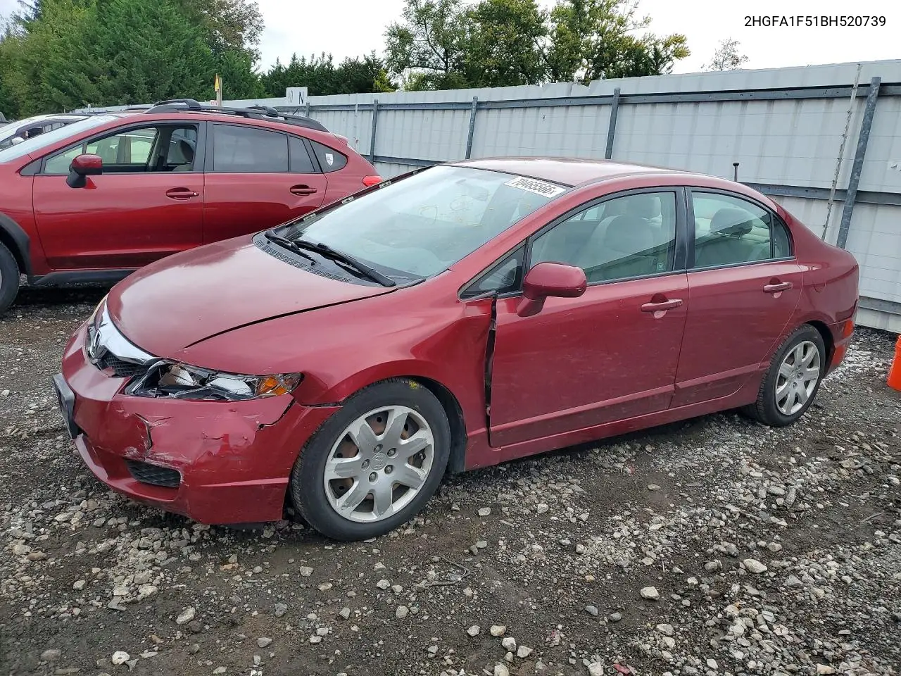 HONDA CIVIC 2011, VIN 2HGFA1F51BH520739