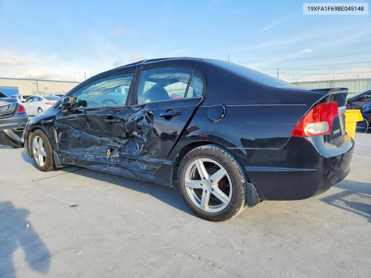 2011 HONDA CIVIC VIN 19XFA1F69BE045148 — фото 2