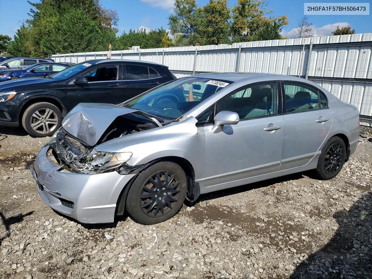 HONDA CIVIC 2011, VIN 2HGFA1F57BH506473