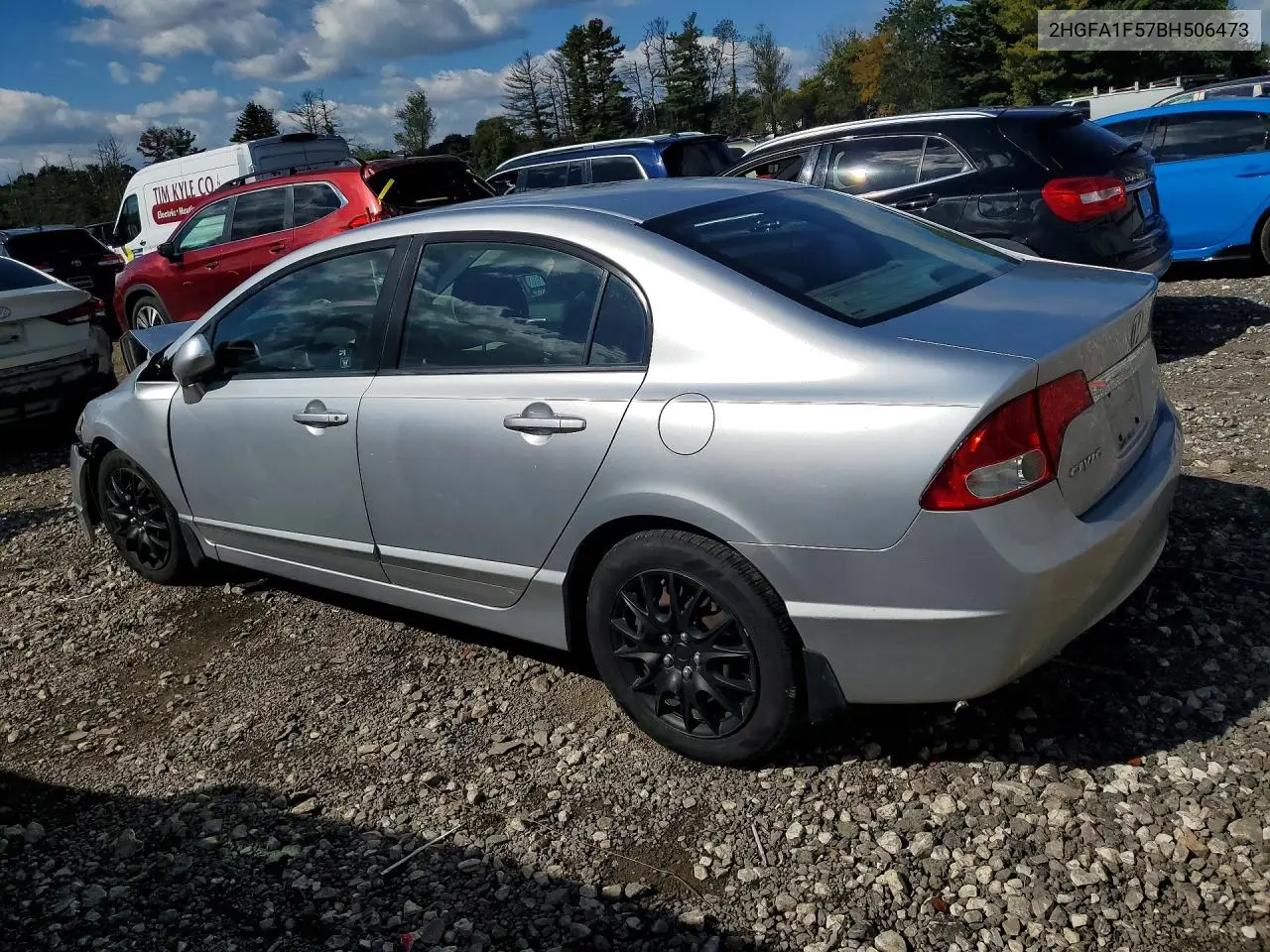 2011 HONDA CIVIC VIN 2HGFA1F57BH506473 — фото 2