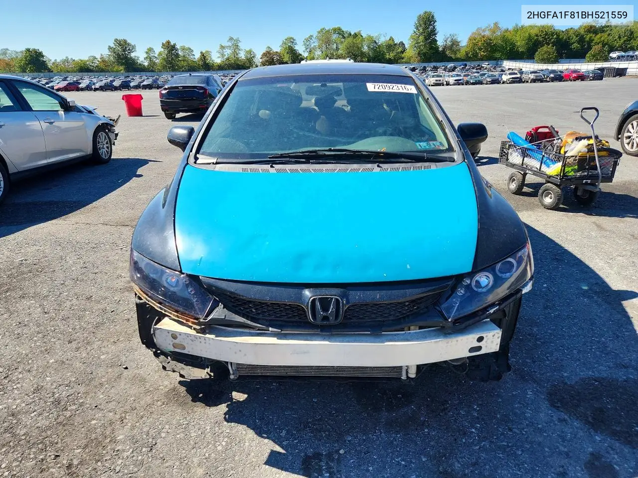 HONDA CIVIC 2011, VIN 2HGFA1F81BH521559