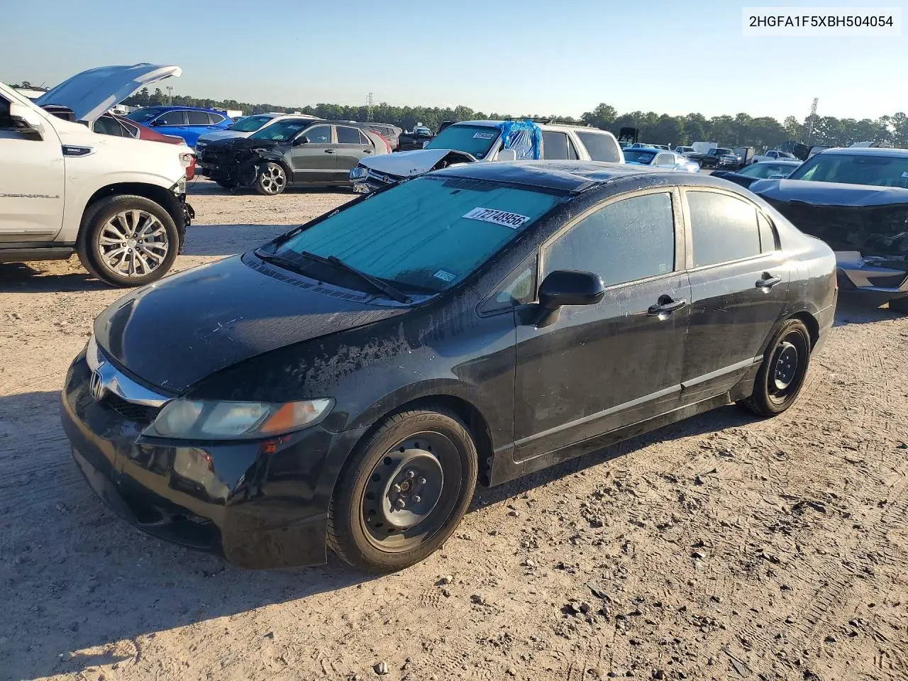 HONDA CIVIC 2011, VIN 2HGFA1F5XBH504054