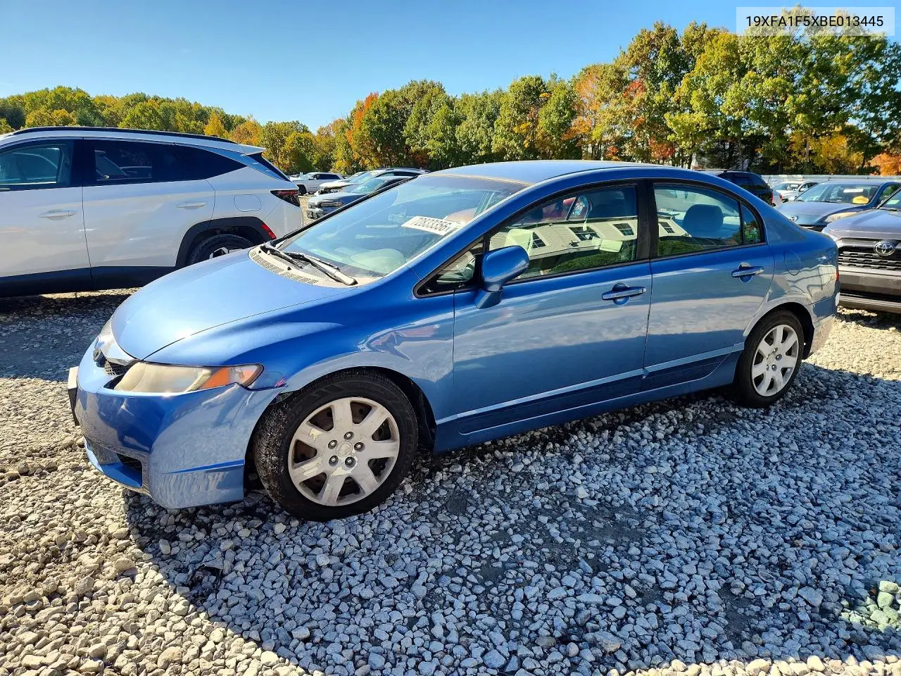 HONDA CIVIC 2011, VIN 19XFA1F5XBE013445