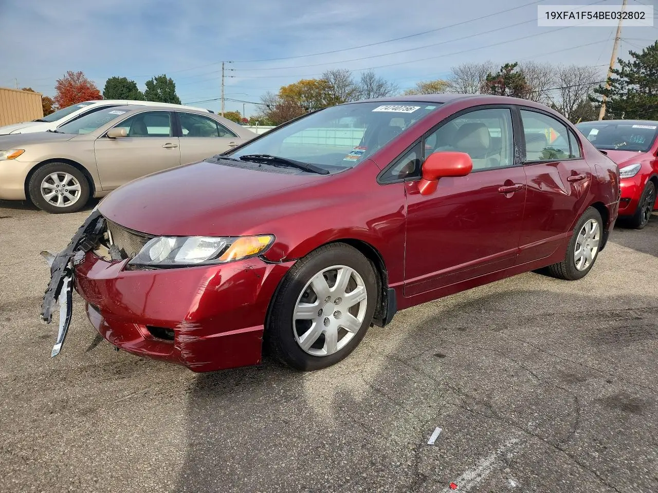 HONDA CIVIC 2011, VIN 19XFA1F54BE032802